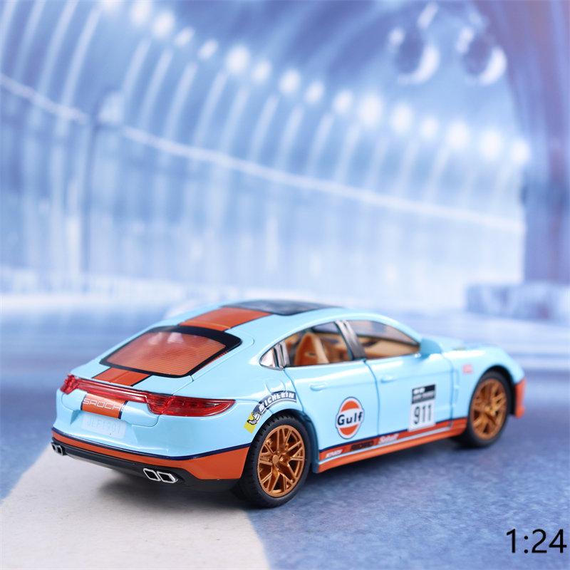 Giocattolo modello auto pressofuso in scala 1/24 Panamera, veicolo giocattolo da tirare indietro con suono e luce per bambini, ragazzi, ragazze, collezione regalo