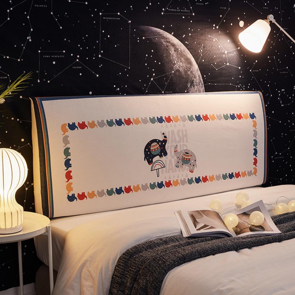 Nordic Nantong Bedside Cover Bedroom Bedside Backrest Cover Elastic Dustproof Soft Bag Fabric Protective Cover