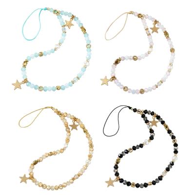 Perlenhandyketten Handy-Schmuck Damen Mädchen Anti-Verloren Telefon-Lanyard Hängeseil Sternanhänger Handy-Lanyard