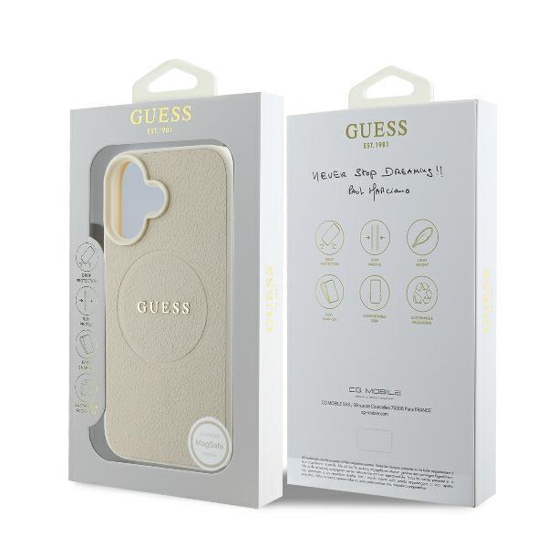 Guess Guhmp16Spghsmme Iphone 166.1 Beżowy/Beige Hardcase Grained Ring Magsafe