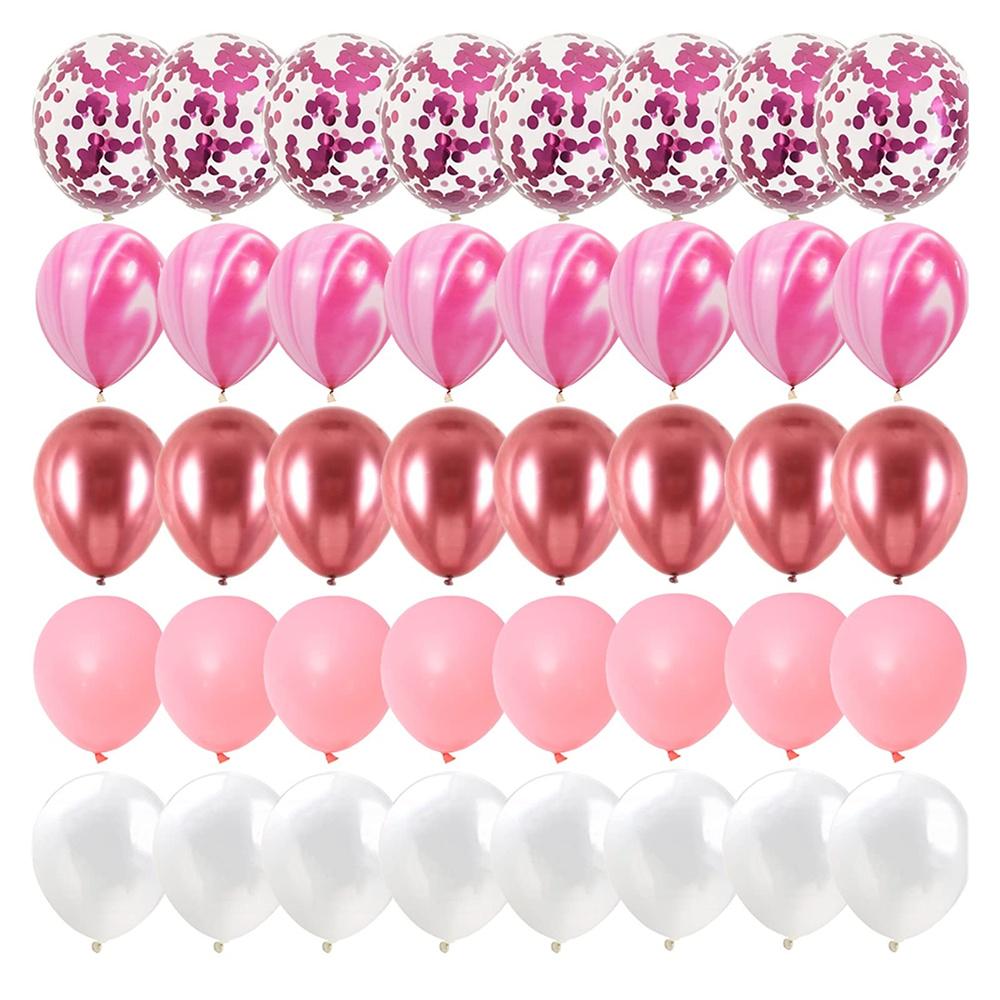 20/40 vnt. Balionų rinkinys Agato marmuro metalizuoti konfeti balionai vaikų gimtadienio vakarėliui, kūdikio sutiktuvių, išleistuvių dekoracija, vestuvės