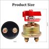 Universal Excavator Forklift Marine RV Battery Disconnect Switch with Lock Bracket Power Cut Off Battery Switch Metal Knob