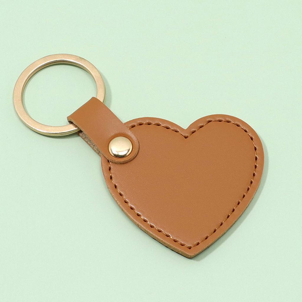 Set of 6 Fashionable Heart Key Holder Colorful Love Pendant Keychain Eye Catching Leather Key Chain Bag Charm Accessory