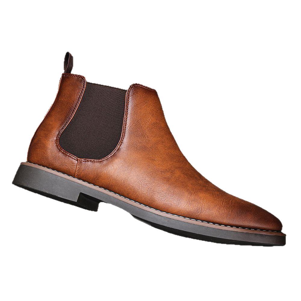 Herren Übergröße Britische Chelsea Boots - Retro Mode Geriebene Farbe Knöchelschuhe