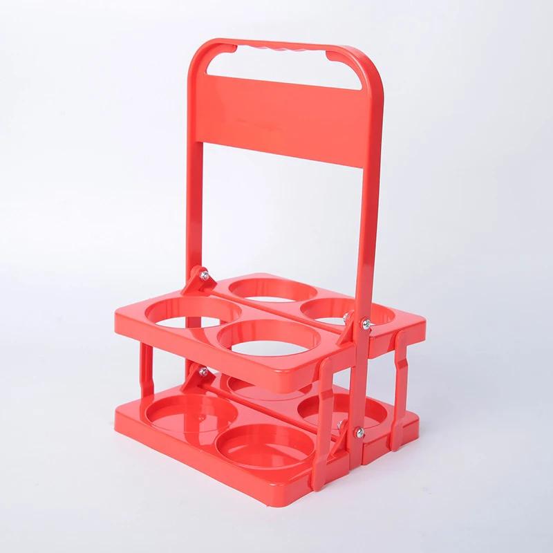 Portable Foldable Plastic Beer Rack Durable Cup Organizer Wine Rack Beer Bottle Holder Beverage Basket Reusable Cocktail Rack