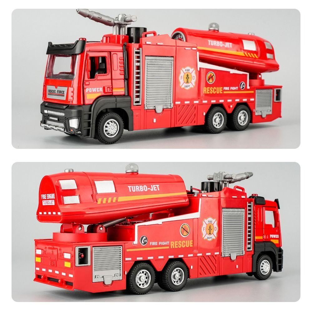 1:32 Scale Water Spray Fire Rescue Toy Pull-Back Function Engineering Vehicle Children Gifts