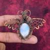 Rainbow Moonstone Pendant Butterfly Gemstone Pendant Copper Wire Wrapped Jewelry