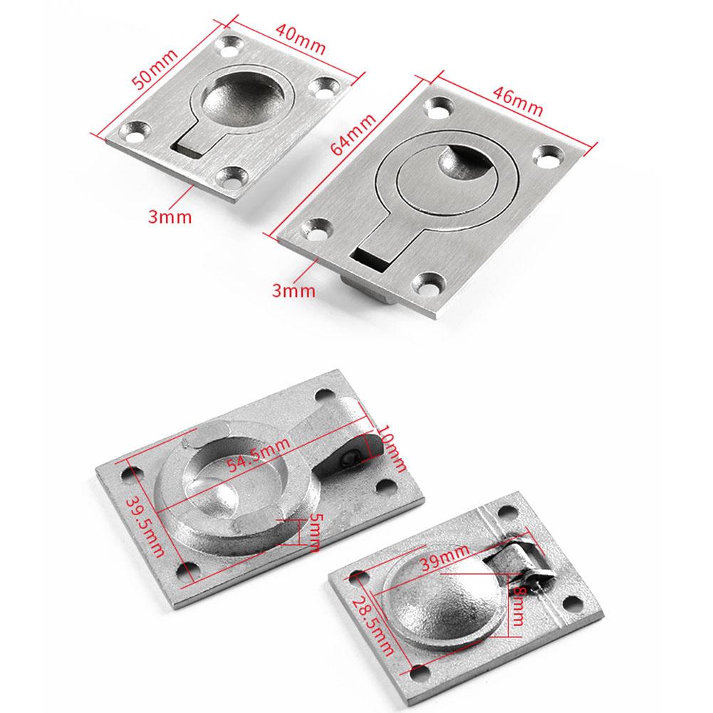 Stainless Steel Concealed Handle Finger Flush Ring Pull Handle Cupboard Cabinet Trap Door Embedded Sliding Door Handle Hardware
