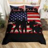 Copripiumino Bandiera Americana Copripiumino Mitragliatrice Queen King Poliestere Copripiumino USA Federazioni Stelle Strisce Set Biancheria da Letto