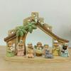 Weihnachts Krippenfiguren Heilige Familie Figur mit Esel Krippenfigur, Tischdekoration Religiöse Weihnachtsdekorationen