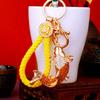 Opulent National Style Fish Keychain Adorned With Brilliant Rhinestones Ideal For Celebratory Gifts
