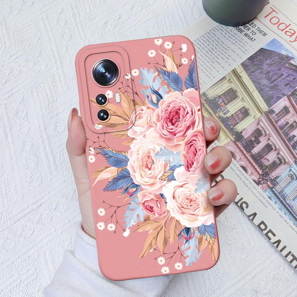 Case For Xiaomi 12 Pro Lite Ultra Cute Flower Astronaut Soft Liquid Silicone Anti Drop Phone Back Cover For Xiaomi12 Funda Capa