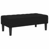 Black Velvet Ottoman Bench with Cushion 113 X 57 X 39 Cm