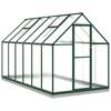 Vidaxl Greenhouse With Base Frame, Green, 334X169X202 Cm, Aluminium