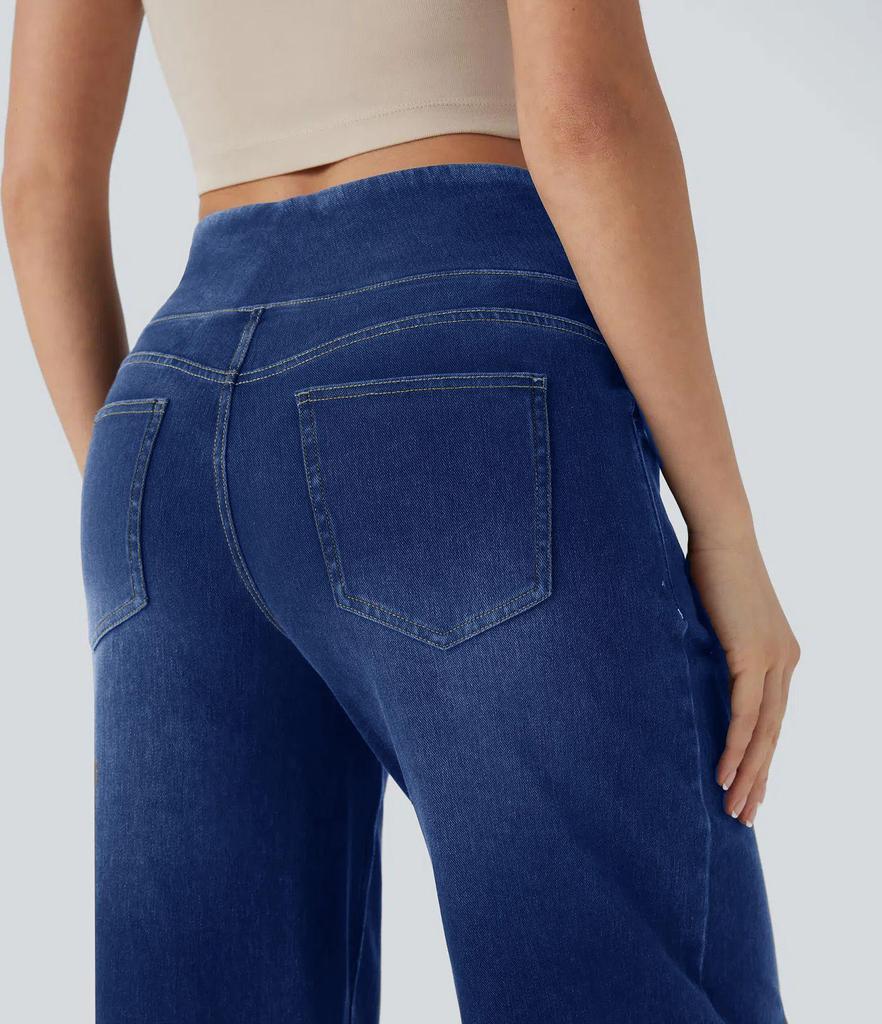 2025 Summer Women's High-Waisted Slimming Wide-Leg Jeans: Casual, Versatile, and Fashionable