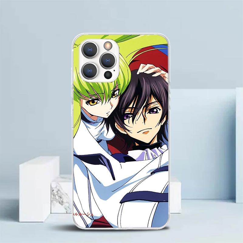 Code Geass Anime Soft Cover for iPhone 16 17 Air 15 14 Pro Max 16E Phone Case 13 Mini 12 11 7 SE 8 Print Pattern Fit Cases 16 17