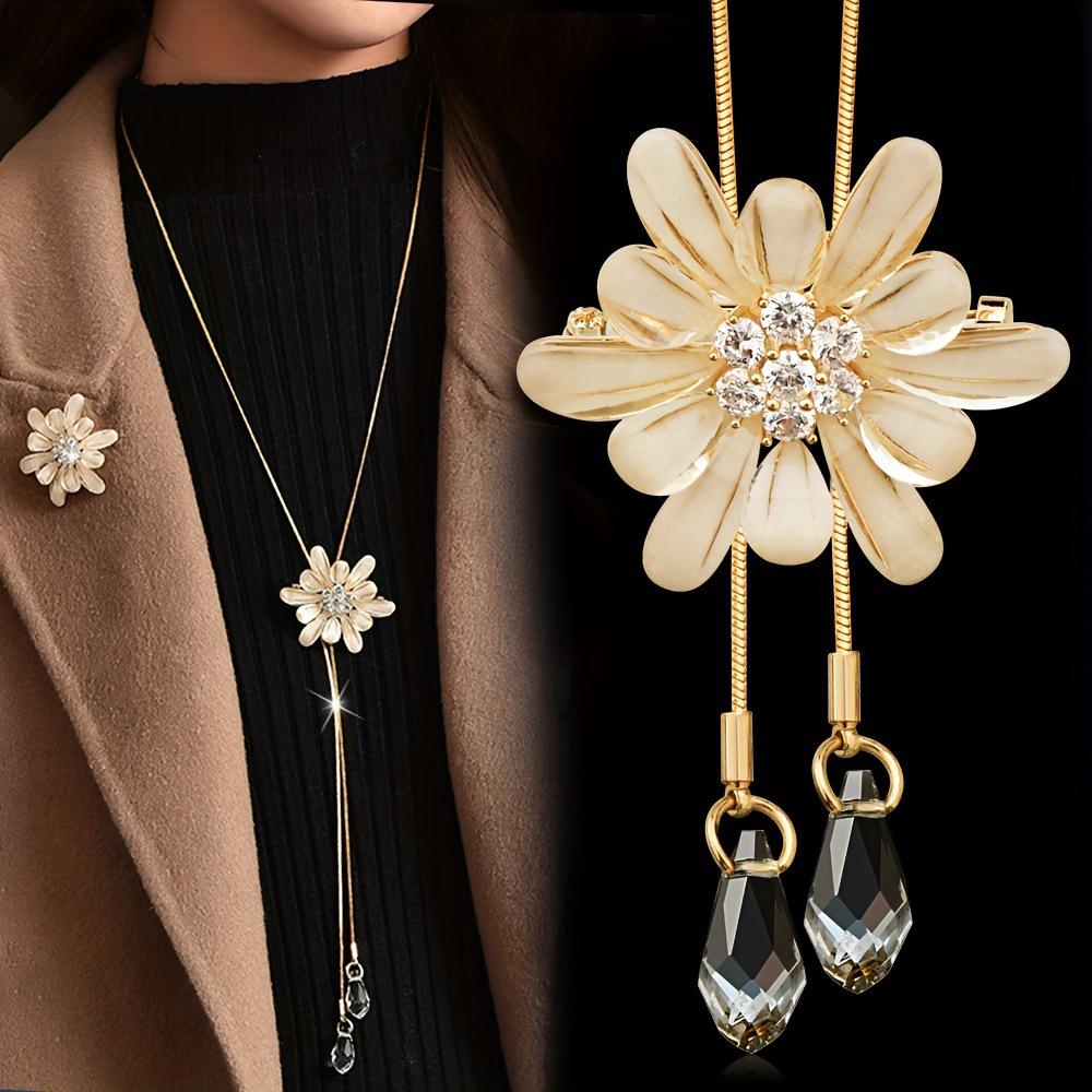 Versatile Butterfly Sweater Chain & Tassel Necklace for Autumn/Winter золотой