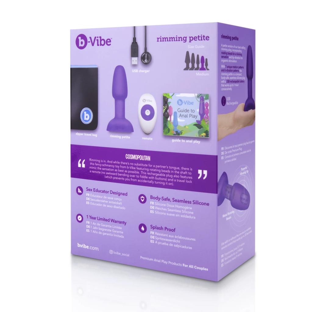 Remote Controlled Anal Plug - B-Vibe Rimming Petite Purple