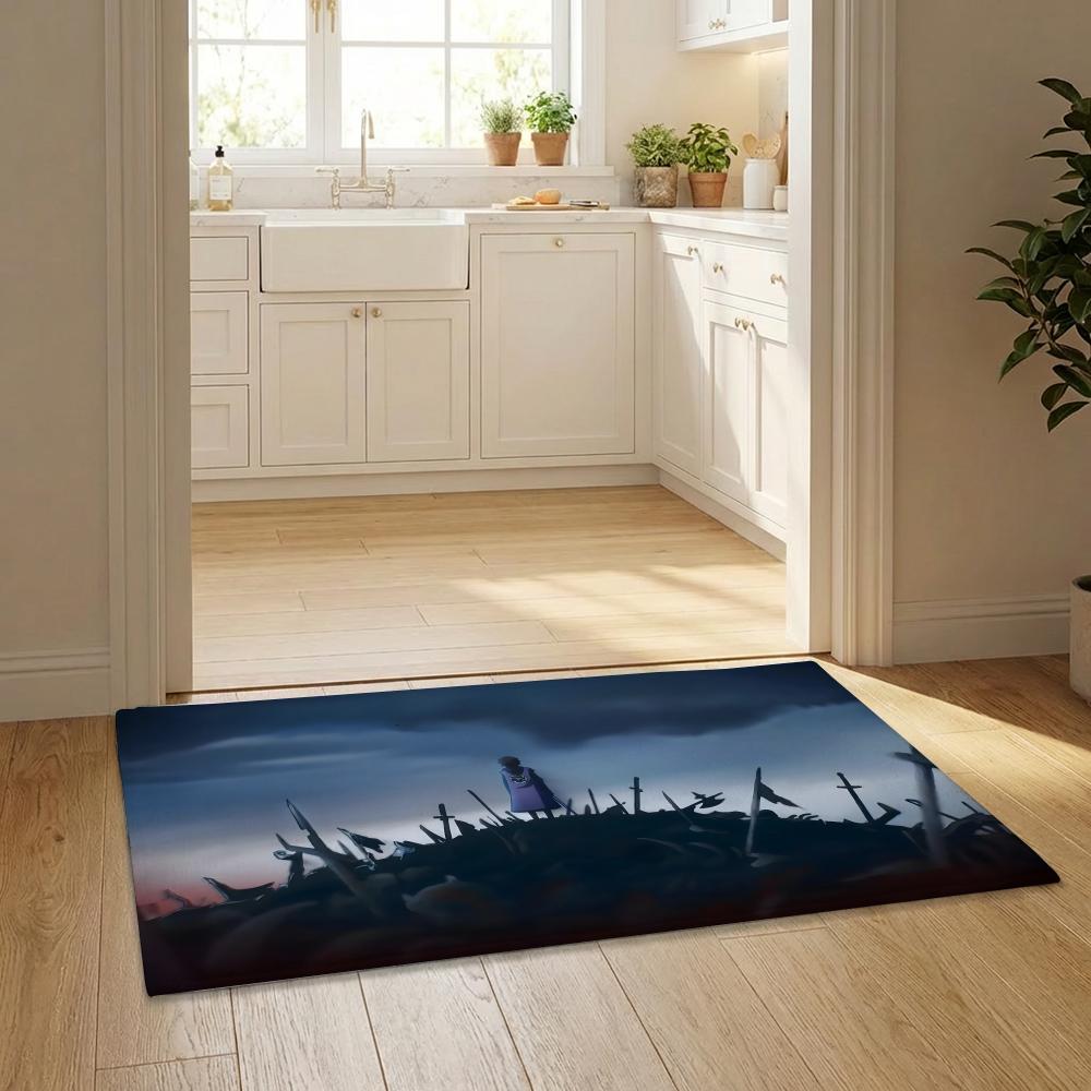 Anime S-Scissor S-Seven Floor Mat Flannel Door Mat Non-Slip Bedroom Living Room Home Decor