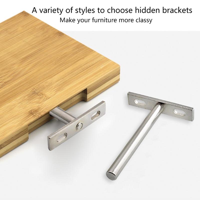 Upgraded Shelf Brackets Pack of 4 Rust Resistant & Corrosion Proof Supports Functional Shelf Brackets for Homes & Office