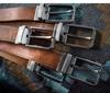 Vintage Handmade Top Grain Cowhide Belt - Men's Distressed Genuine Leather with Pin Buckle