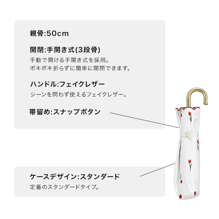 Folding Petit Tulip Light UV UPF Suitable for Sun and Floral Stylish and Product Wpc. Parasol, Mini, Charcoal, 100% Blocking, 100% Protection, 50+,