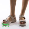 Women'S Sandals Summer Roman Style Open Toed Adhesive Strap Breathable Soft Sole Wedge Sandal For Womens Streetwear Cool Shoes