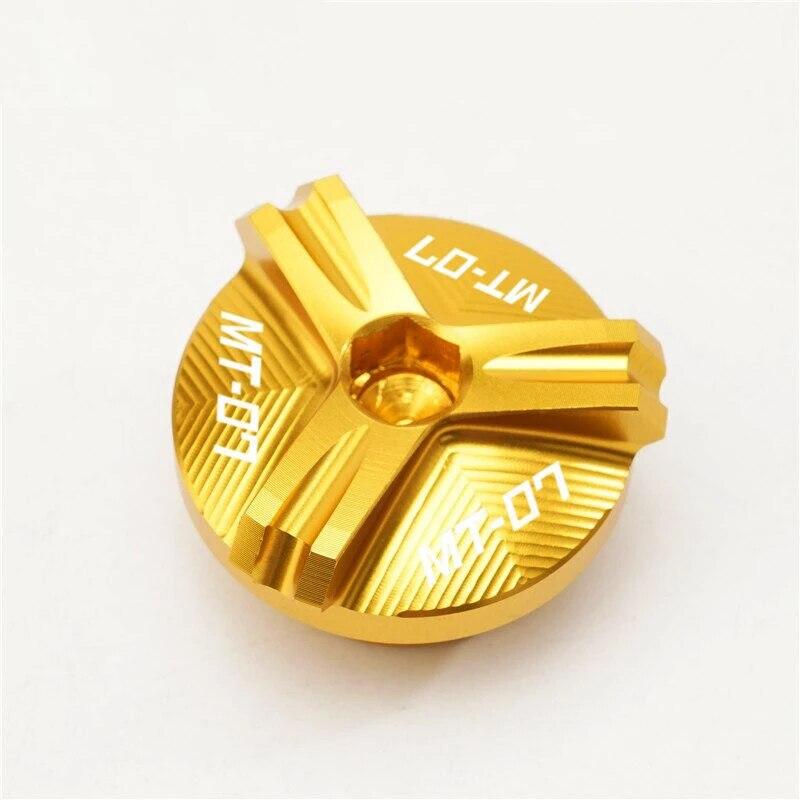 For Yamaha MT07 TRACER MT-07 2014-2022   Motorcycle Cylinder Cover Front Rear Brake Fluid Reservoir Cap Oil Filler Cap