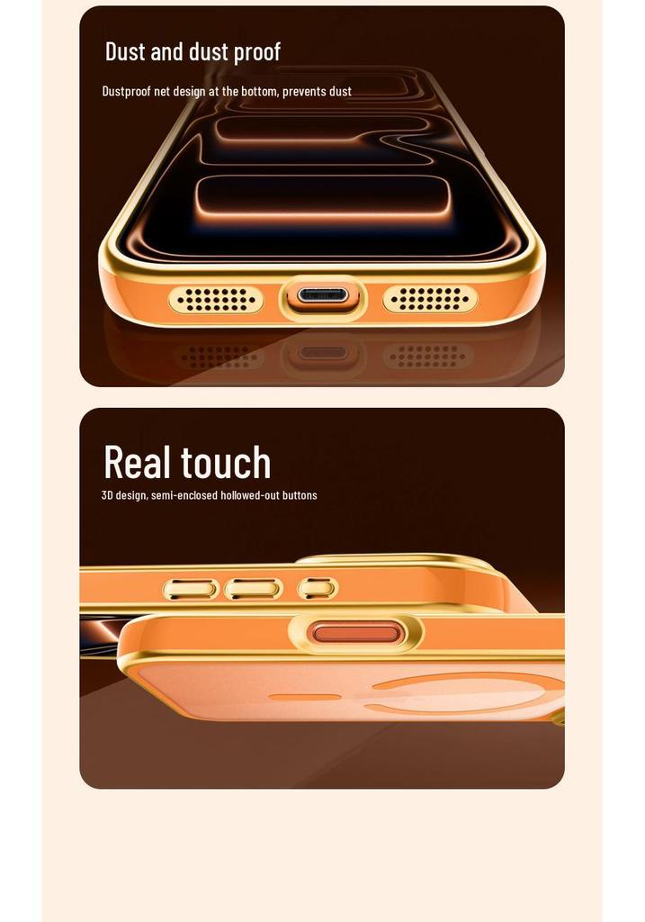 iPhone 17 Pro Max Case: Two-Color Electroplated, Magnetic, Transforms into All-Inclusive Transparent Protective Shell