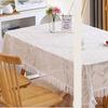 French Pastoral Lace Tablecloth Hollow Out Coffee Table Dust Cover Photography Background Mat Homestay Decoration Tabletop Towel