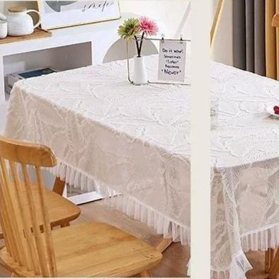 French Pastoral Lace Tablecloth Hollow Out Coffee Table Dust Cover Photography Background Mat Homestay Decoration Tabletop Towel