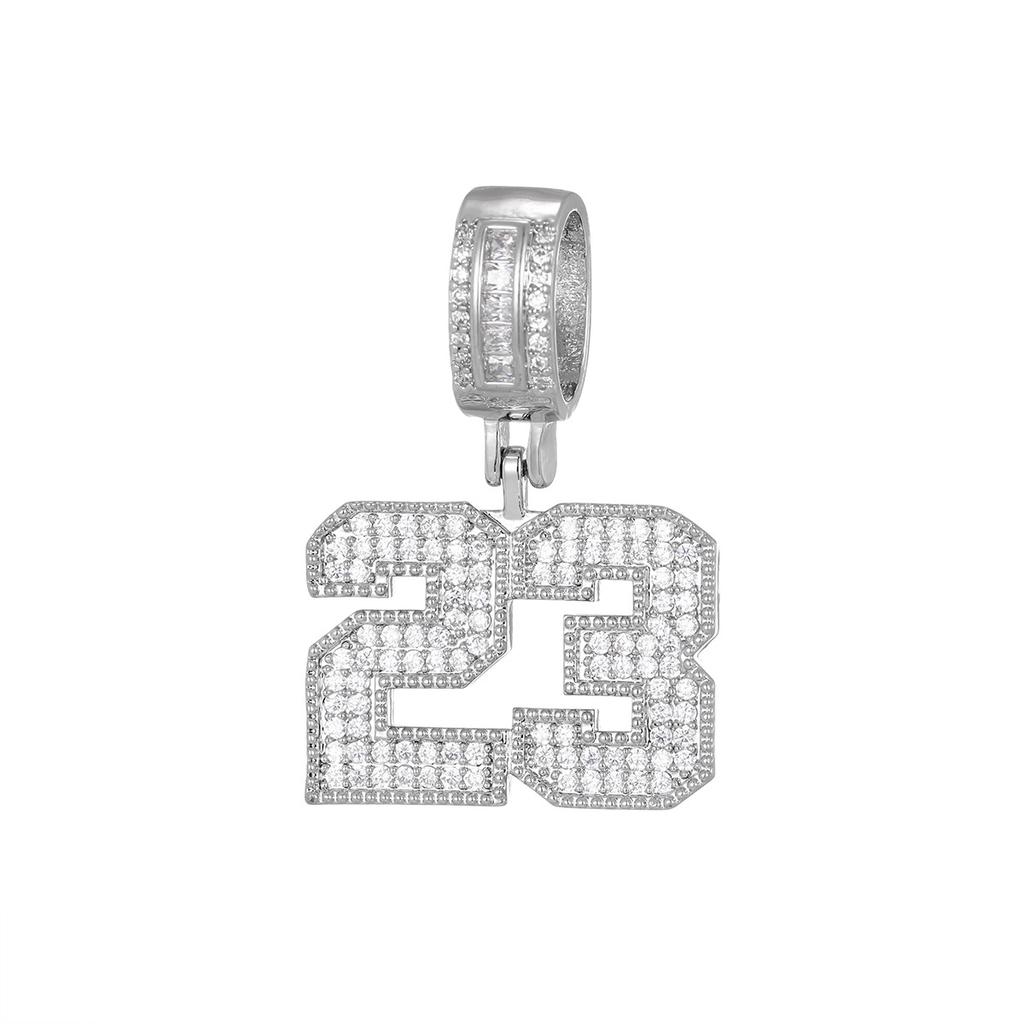 Number 23 Pendant Simple Number Twist Chain Necklace European and American Street