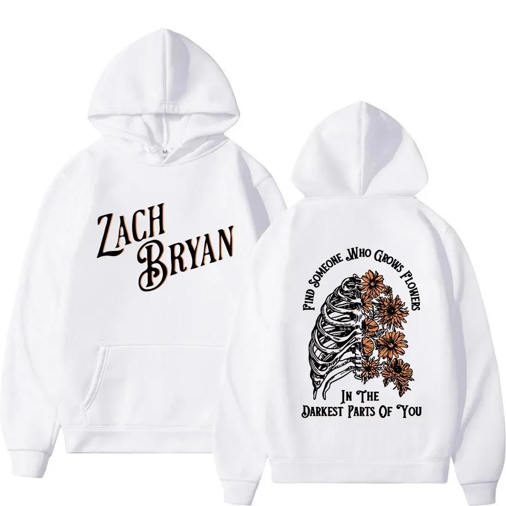 Fashion Autumn Winter Warm Zach Bryan Rap Singer Printed Men's and Women's Hooded Sweatshirt