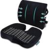 Orthopedic Seat Cushion And Back & Lumbar Support Cushions Pillow For Office Chair Memory Foam Car Seat Cushion