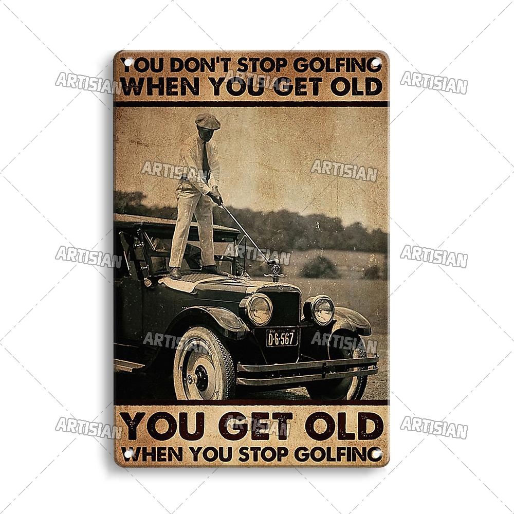 Artisian Sport Metal Plate Golf Tin Sign Vintage Decorative Poster Wall Decor Garage Bar Pub Club Hotel Kitchen Home Man Cave