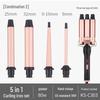 5-in-1 Curling and Straightening Iron with Interchangeable Heads for Big and Water Waves