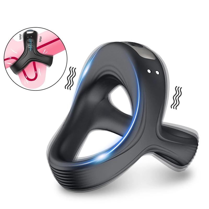 Vibrating Penis Ring for Man Ejaculation Delay Sex Toys Rings Penisring