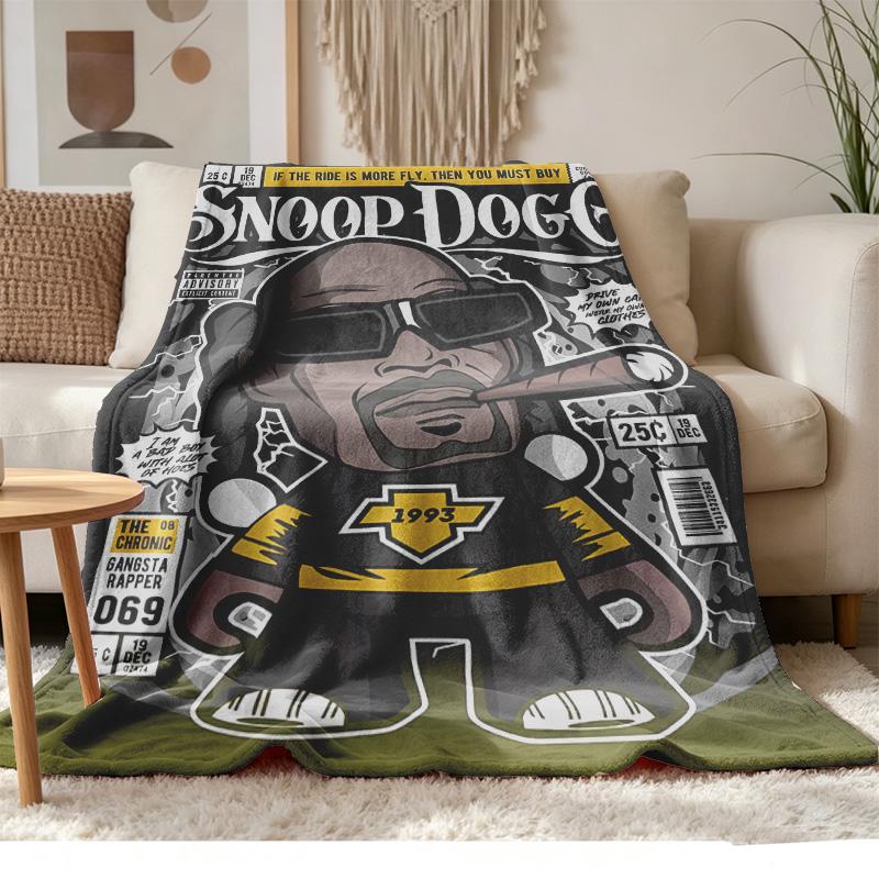 Snoop Dogg Soft and Comfortable Flannel Suitable for Sofas Living Rooms Outdoor Camping Travel and Also Makes a Great Anniversary Gif