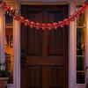Halloween Party Decorations 10FT Garland, Spooky Skull Pumpkin Spider Hanging Paper Bunting Bat Decor Banner, Backdrop for Home, Wall, Fireplace Witch