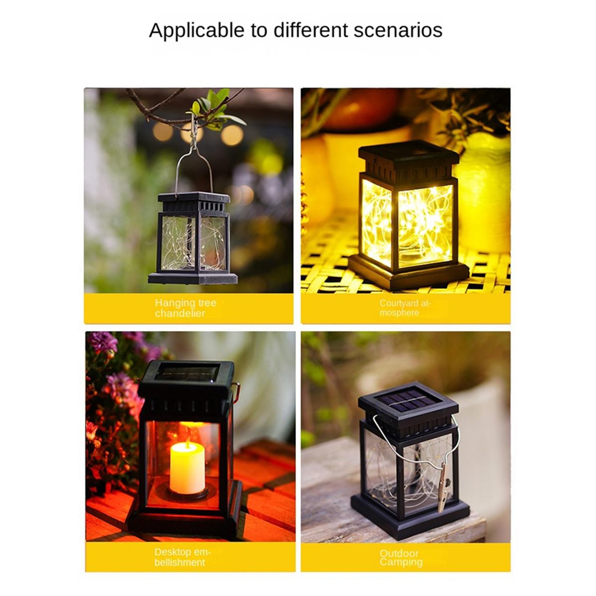

BAAU Solar Hanging Lantern Outdoor, Candle Effect Light, Garden Light Night Light Waterproof Pendant Light B NONE