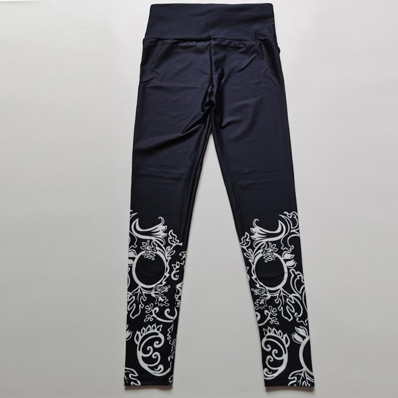 New digital printed pants for women's clothing, sports yoga pants, fitness pants as a base, women's clothing