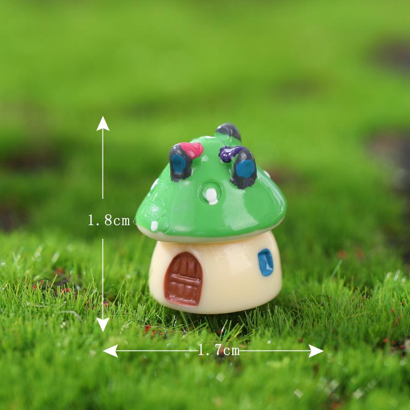Mediterranean Style Micro Landscape Resin Mushroom House Castle DIY Crafts
