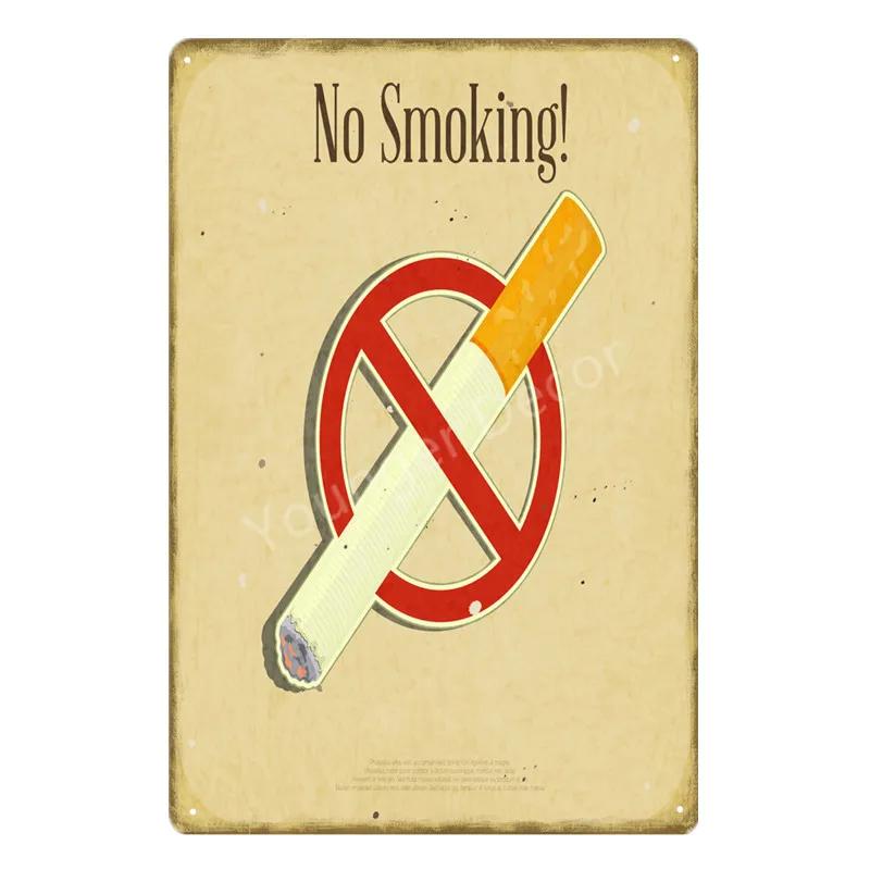 No Parking Metal Signs Tin Poster Caution Danger No Smoking Wall Art Painting Advertising Board Vintage Home Decor YI-212