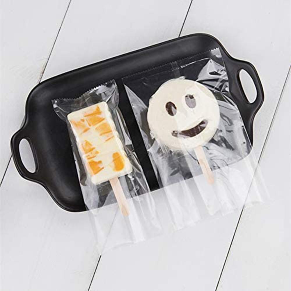 

Home Plastic Clear Thickened Ice Lolly Wrapping Popsicle Bags Sealing Bags Disposable 7x18cm