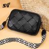 First Layer Cowhide Messenger Bag Women's Niche Versatile Woven Underarm Bag Shoulder Bag Leather Small Square Bag