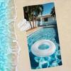 Vibrant Tropical Printed Microfiber Beach Towel Quick Dry Breathable Lightweight Towel for Swimming Pool Beach Summer Relaxation
