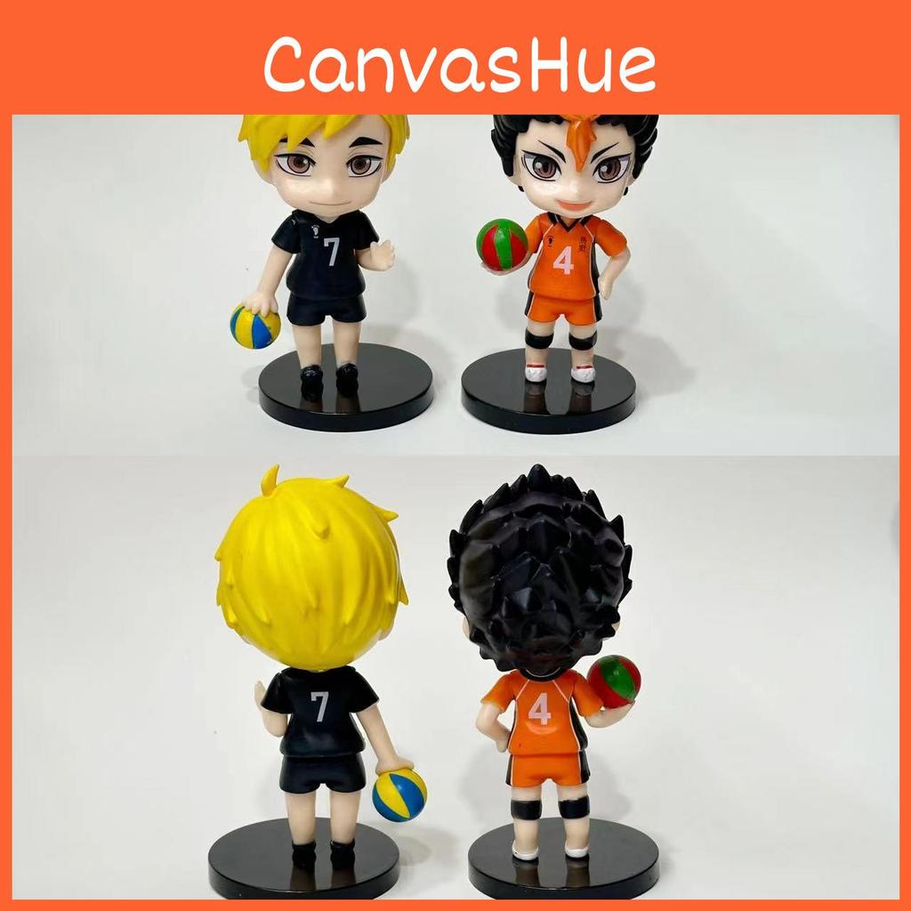 Haikyuu Volleyball Boy Pvc Figure Set With 8 Collectible Miniatures For Fans And Display