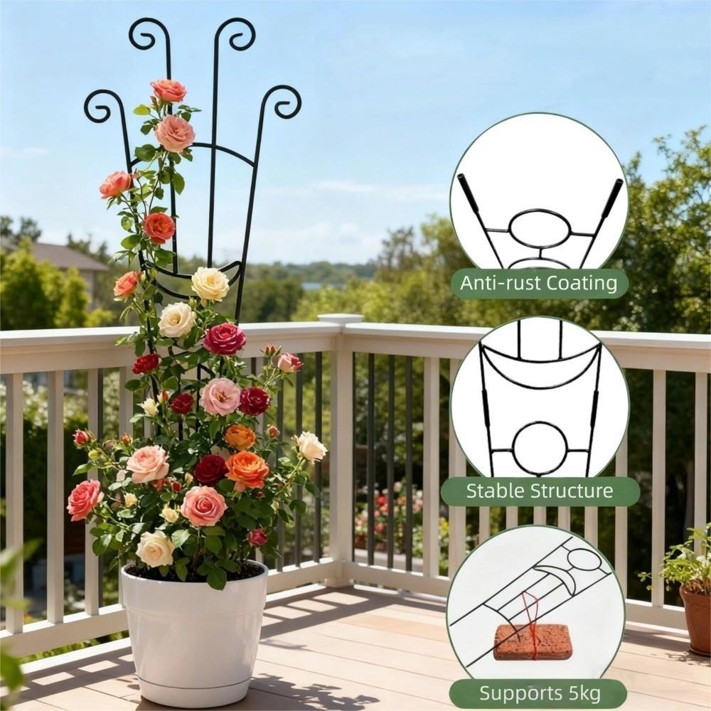Decorative Metal Plant Climbing Rack 83cm Vine Support Plant Trellis Rust-Proof Potted Plant Support Patio