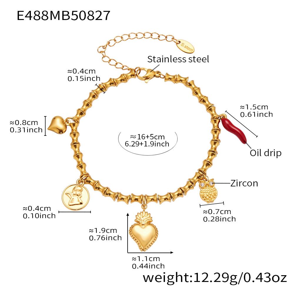 3 Models Chain Bracelets In Stainless Steel With Zircon 18k Gold Plated Waterproof Non Tarnish Trendy Charm Bracelet For Women