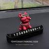 Temporary Parking Number Plate Bulldog Auto License Dashboard Car Interior Ornament Decoration Mobile Decor